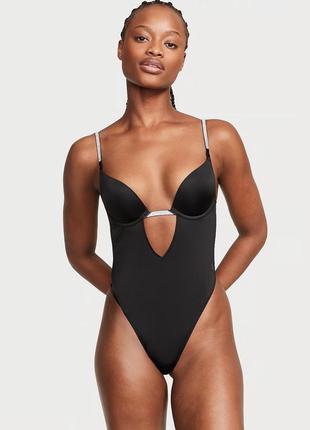 Боді victoria’s secret very sexy open plunge convertible shine bodysuit