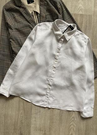 Женская льняная рубашка, лляна сорочка оверсайз, льняная блузка, блуза свободного кроя2 фото