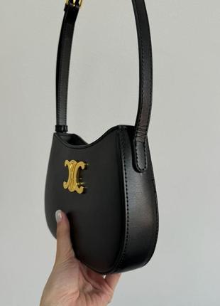 Сумка celine medium tilly bag in shiny calfskin black3 фото