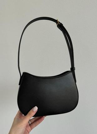 Сумка celine medium tilly bag in shiny calfskin black2 фото