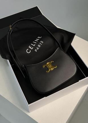 Сумка celine medium tilly bag in shiny calfskin black