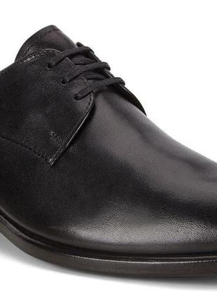 Туфли ecco  derby black. оригинал. р 43, 444 фото