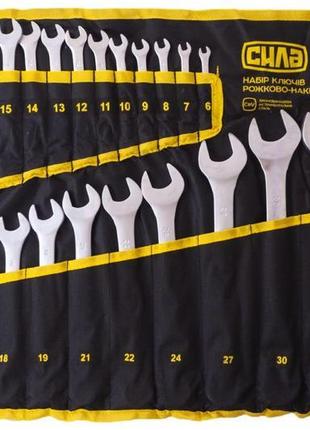 Набір ключів ріжково-накидних crv у чохлі 6-19, 21,22, 24, 27,...