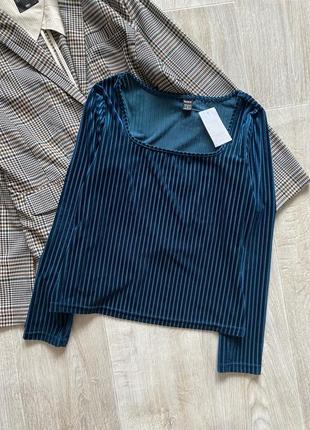 Кофта, кофта в рубчик, кофта с квадратным вырезом, блузка, блуза3 фото