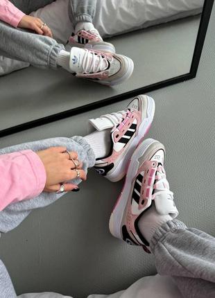 Кросівки adidas adi 2000 white pink1 фото
