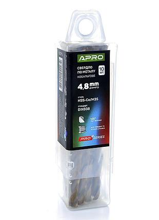Свердло для металу кобальтове hss-co/m35 ø 4.8 мм (тубус, крас...