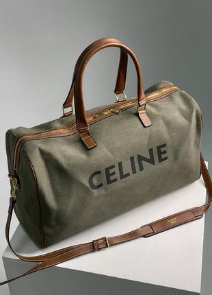Сумка celine women large voyage bag in textile with celine print and calfskin