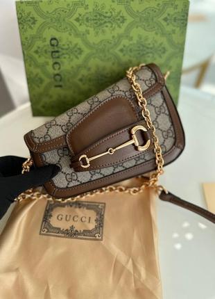 Сумка mini gucci horsebit 1955 нова колекція