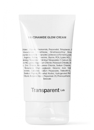 Осветляющий крем-гель для лица с ниацинамидом transparent lab niacinamide glow cream - 50 мл