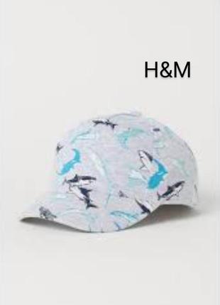 Котонова кепка на хлопчика бренду h&m морський принт  uk 2 - 4 eur 92 - 104