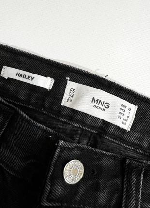Шорты джинсовые mango темно серые стильные с высокой талией3 фото