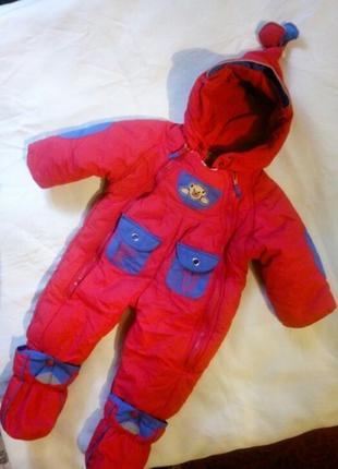 ❤зимовий комбінезон на овчині від народження до року