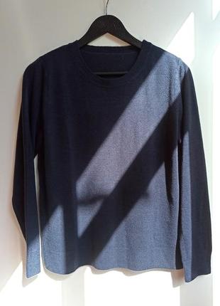 🫀распродаж 🫀мягкий трикотажный свитер джемпер темно синий  ▪️🫀 кофта джемпер свитшот вискоза трикотаж1 фото