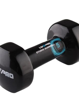 Гантель вінілова 1шт livepro studio dumbbell1 фото