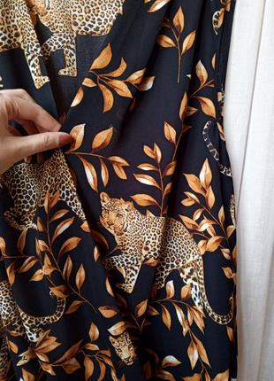 Красива чорна блуза з гепардами george.4 фото