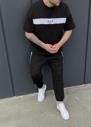 Футболка + штани,  демісезонний комплект оверсайз весна/літо з патріотичним принтом вишивкою воля