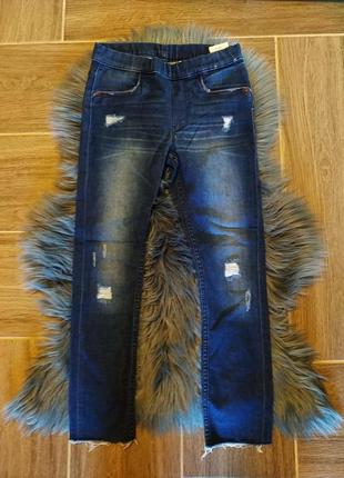 Стильні джинси ,рванки,skinny для дівчинки 7-8 років -denim