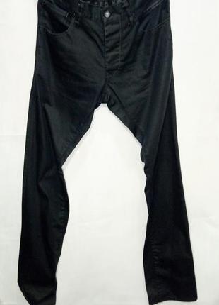 Selected homme джинси чоловічі оригінал чорні полірований котон розмір 32/36