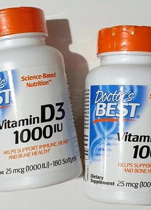 Витамин д3 1000 ме, сша, 180 капсул, doctor best витамин d32 фото