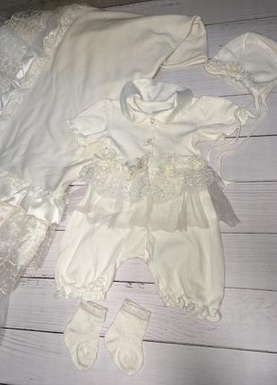 Комплект на виписку або хрестини choupette і мереживний куточок cassiope