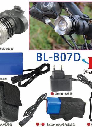 Велосипедний ліхтар bailong bl-b07d-t6