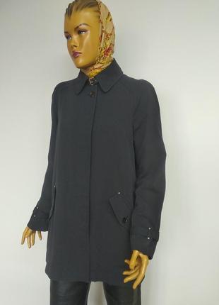 Massimo dutti базовый демусезонный укороченный оверсайз тренч плащ пальто жакет пиджак куртка синего графитового цвета m l3 фото