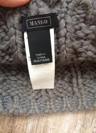 Шерстяная брендовая шапочка манго3 фото