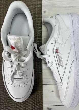 Кожаные оригинальные кеды reebok classic white размер 40-26 см 📌новые📌3 фото