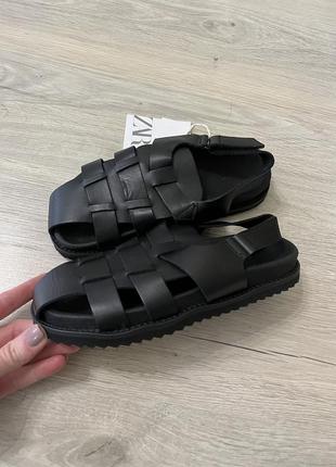 Босоніжки zara шкіра 32 335 фото