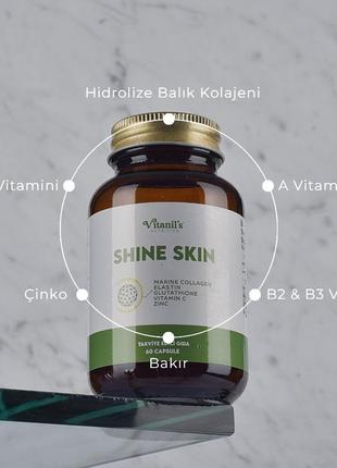 Диетическая добавка для идеальной кожи "shine skin" vitanil's1 фото