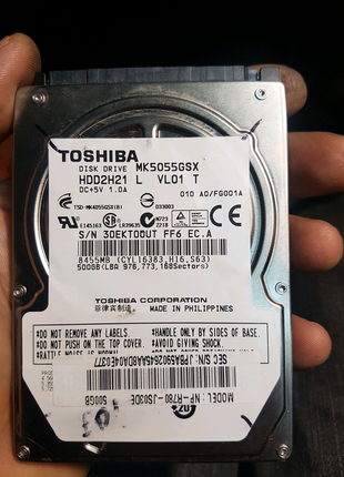 Hdd 2.5 500gb sata. робочий