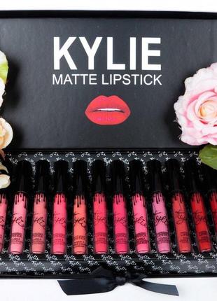 Набори матових помад kylie 12pc matte liquid