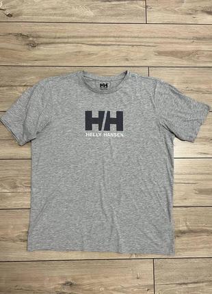 Мужская легкая летняя футболка бег лого helly hansen xl1 фото