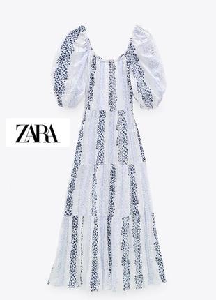 Ярусна сукня міді від zara