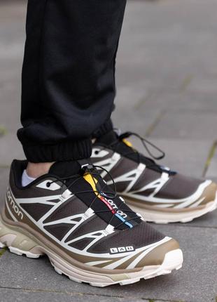 Кроссовки salomon s lab xt-6 kangaroo brown beige