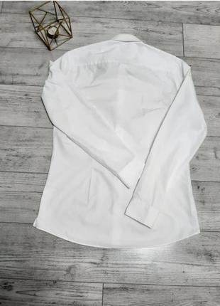 Рубашка мужская белая длиный рукав р 44-46  бренд "next"10 фото