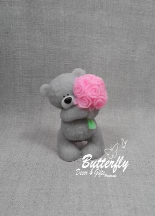 "ведмедик з букетом троянд" мило1 фото