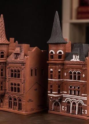 Керамический домик подсвечник "замок барона"