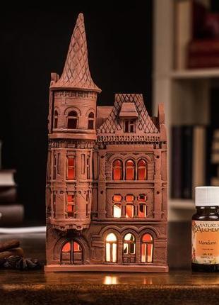 Керамический домик подсвечник "замок барона"