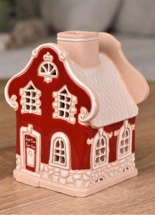 Керамічний будиночок-підсвічник "бароко маленький"2 фото