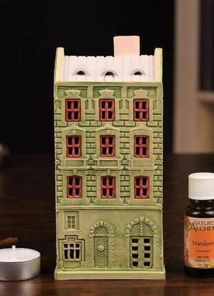 Керамический домик подсвечник "площа ринок 26" львов