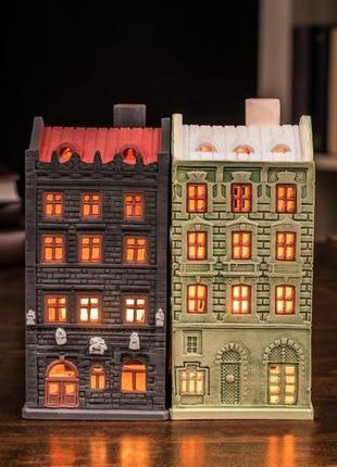 Керамический домик подсвечник "площа ринок 26" львов