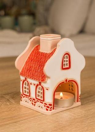 Керамічний будиночок барокко (маленький). свічник-аромалампа2 фото