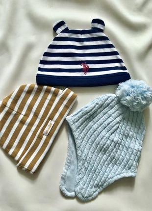 Набор шапочек от 0-3 мес за 75 грн.