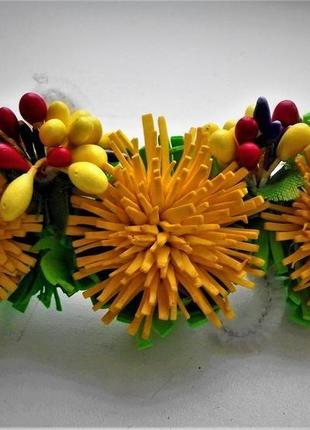 Заколка-автомат "одуванчики" фоамиран