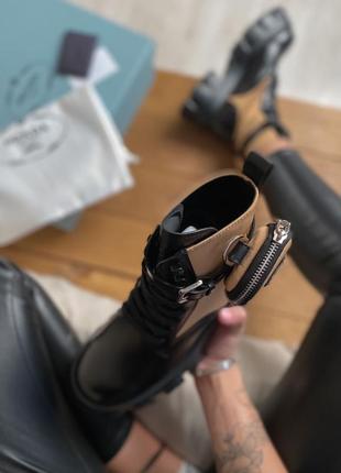 Ботинки boots zip pocket black/nude 
premium черевики6 фото