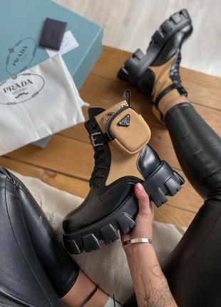 Ботинки boots zip pocket black/nude 
premium черевики9 фото