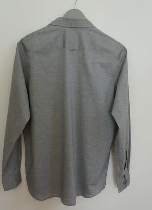 Классическая рубашка мужская с длинным рукавом серая хлопок walbusch размер 41/422 фото