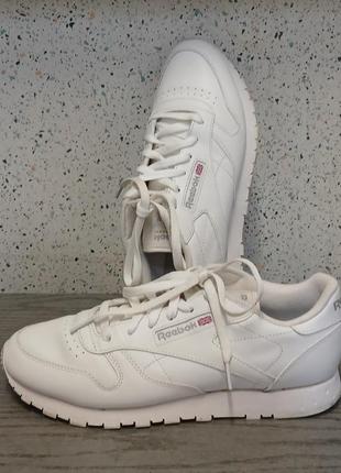 Оригинальные кожаные кроссовки reebok classic leather