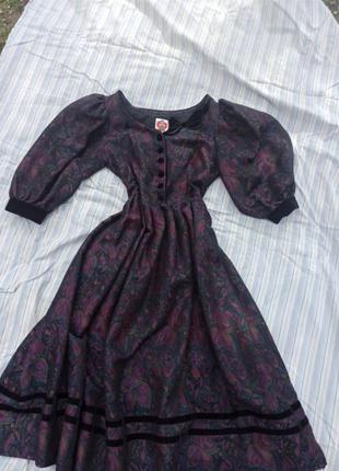 Salzburger платье шерсть бархат баварское винтаж1 фото